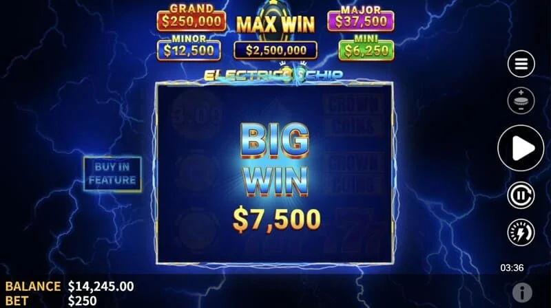 Electric Chip – la raccolta finale dei Electric Coins da parte del Collector con un Jackpot fisso